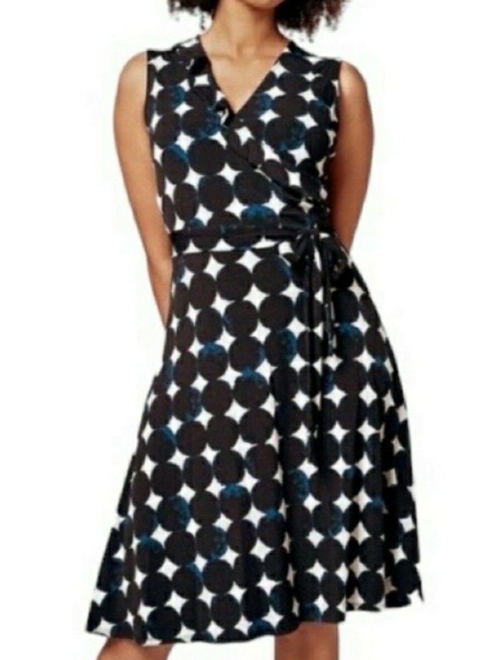 LEOTA Aneeka Knit Jersey Faux Wrap Dress Size Med Petite NWT